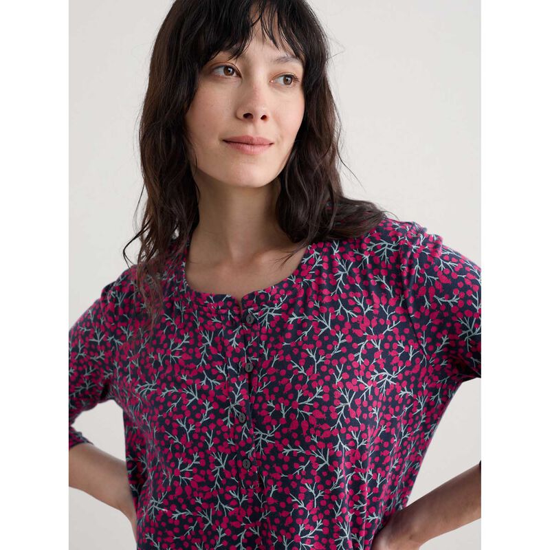 Seasalt Cornwall Star Chart Nightdress Berry Branches Maritime image number 2